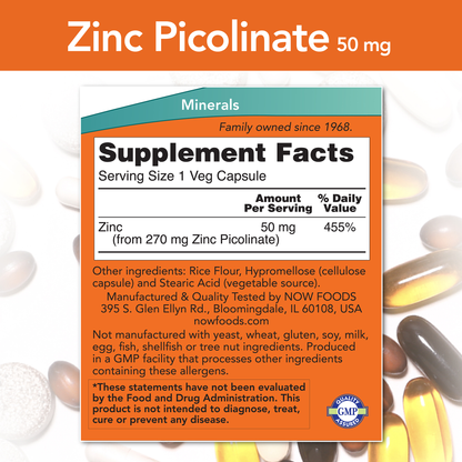 Zinc Picolinate 50 mg (60 Vegcaps)