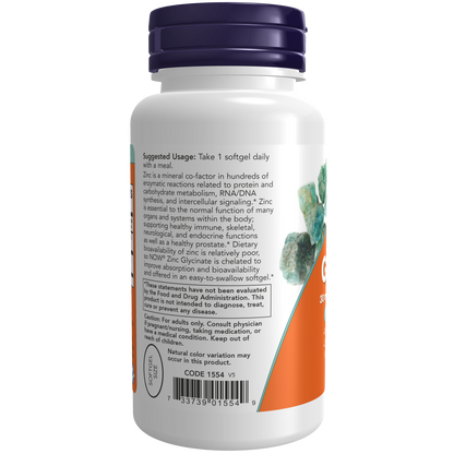 Zinc Glycinate 30mg (120 Softgels) zinc chelate