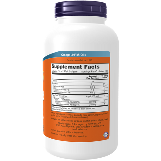 Omega-3, (200 cápsulas blandas de pescado) /Omega-3 (200 Fish Softgels)