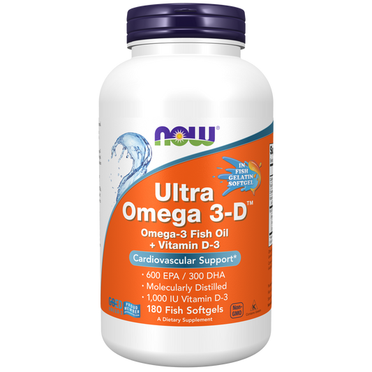 Ultra Omega 3-D™ 600 EPA / 300 DHA /(Fish Gelatin) 180 Fish Softgels