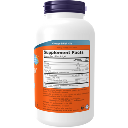 Ultra Omega 3-D™ 600 EPA / 300 DHA /(Fish Gelatin) 180 Fish Softgels