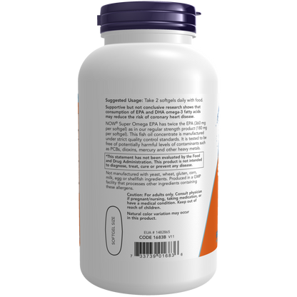 Super Omega EPA, doble potencia 360 EPA / 240 DHA (240 SFG) / Double Strength