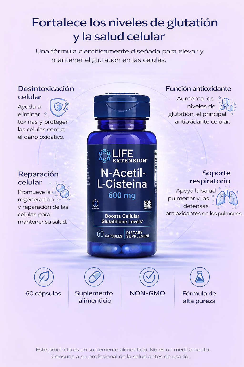 N-acetil-L-cisteína (NAC) 600 mg / N-Acetyl-L-Cysteine (NAC) 600 mg