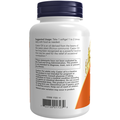 Aceite de Ricino 650 mg /Castor Oil 650 mg (120 Softgels)