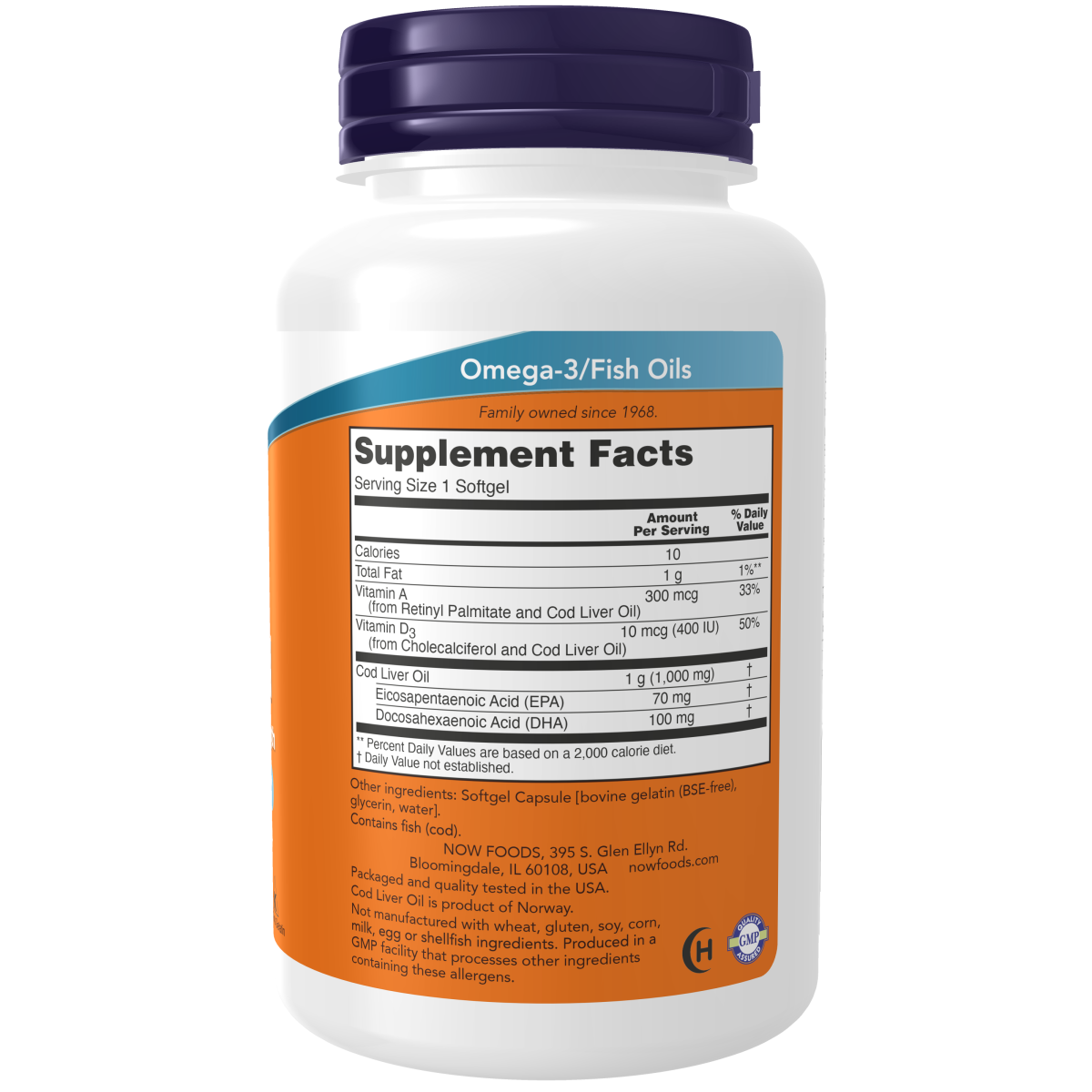 Aceite de hígado de bacalao, extrafuerte 1,000 mg (90 SFG) / Cod Liver Oil, Extra Strength 1,000 mg