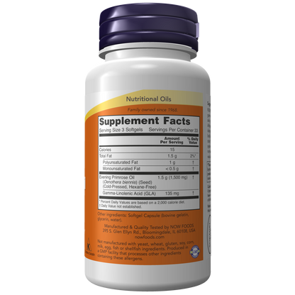 Aceite de onagra 500 mg (100 Softgels)  / Evening Primrose Oil 500 mg
