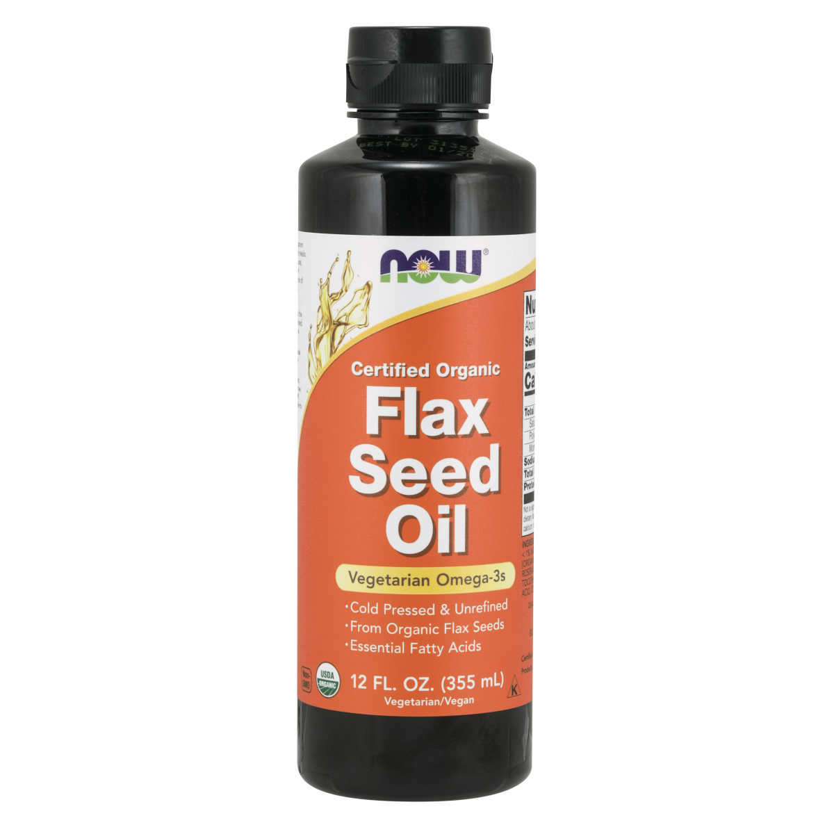 Aceite liquido de semilla de lino orgánico (12 fl. onz ) /Flax Seed Oil Liquid, Organic