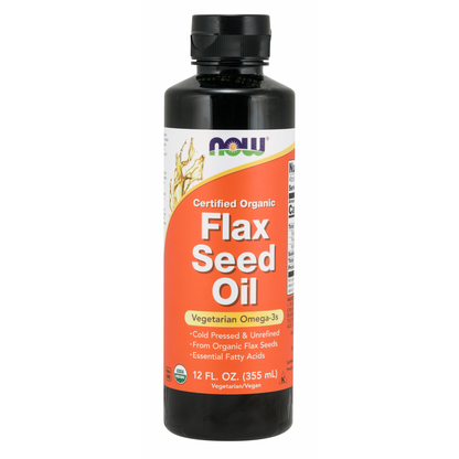 Aceite liquido de semilla de lino orgánico (12 fl. onz ) /Flax Seed Oil Liquid, Organic