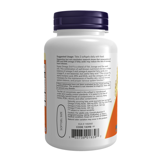 Super Omega 3-6-9 1200 mg (90 softgels)