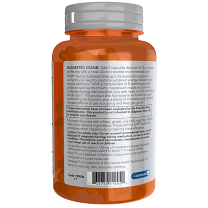 EX Sustained Energy, Produccion de Energia (90 veg caps)