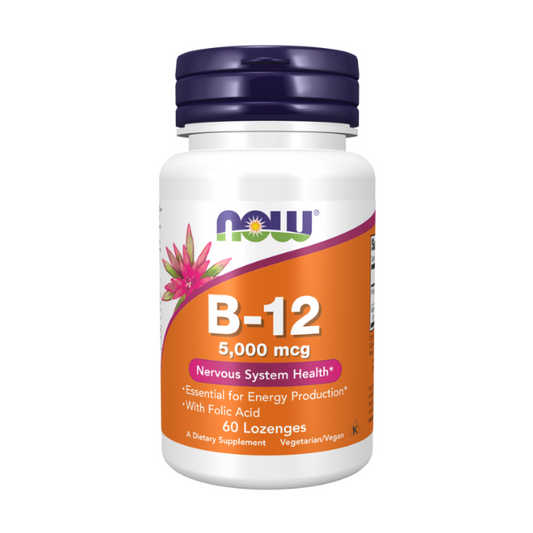 Vitamina B-12 5000 mcg (60 Pastillas) /Vitamin B-12 5000 mcg + Folic Acid