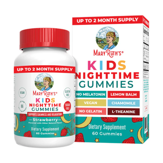 Ayuda para dormir para niños sin melatonina (60gomitas) / Kids Sleep No Melatonin Gummies, Strawberry, 60 ct