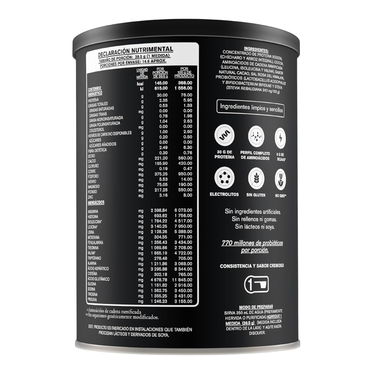 Proteína sabor Cacao para Alto Rendimiento (578 gr), Habits