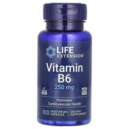 Vitamina B6 250 mg, 100 cápsulas  , Life Extension