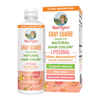 Gray Guard Liposomal, Vainilla Durazno, (15.22 oz/450ml), Mary Ruth´s