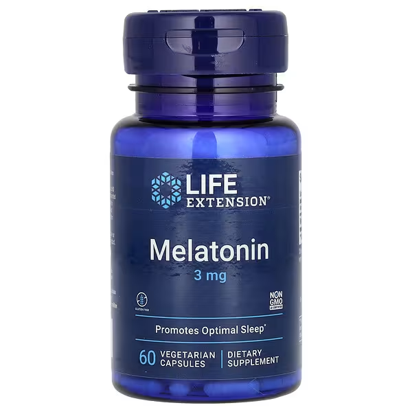 Melatonina 3mg (60 vcaps), Life Extension