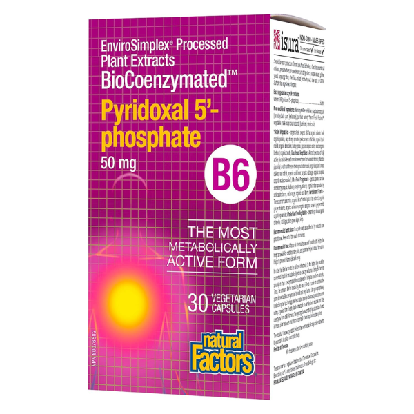 BioCoenzymated® Pyridoxal 5'-phosphate 50 mg 30 vcap, Natural Factors