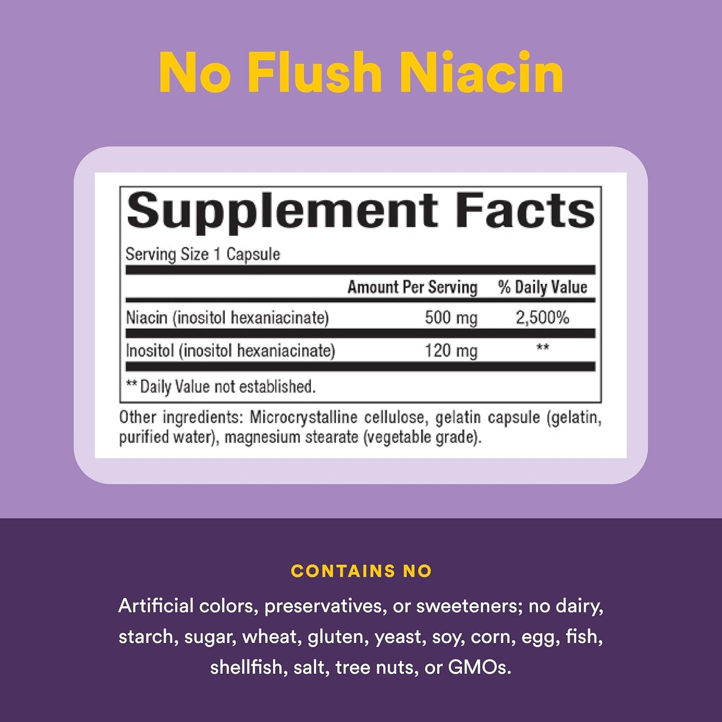 B3 Niacinq 500 mg Sin Descarga 90 caps, Natural Factors
