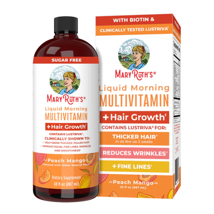 Multivitamínico Matutino + Crecimiento del Cabello (30 oz), Mary Ruth´s