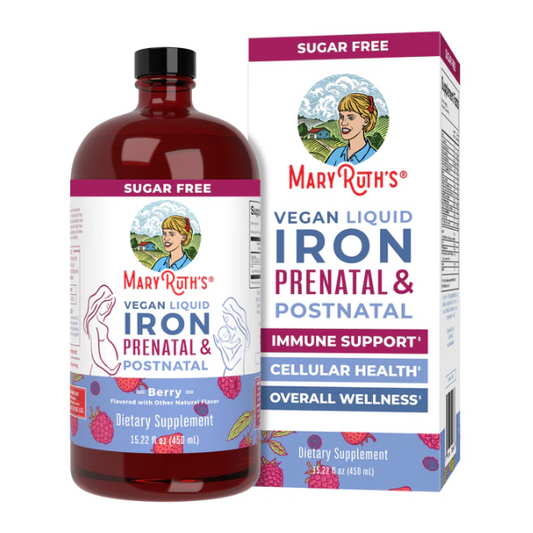 Hierro líquido prenatal y posnatal (473ml) / Prenatal Postnatal Iron Liquid, Berry (16oz)
