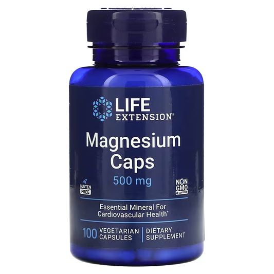 Magnesio en capsulas 500 mg (100vcaps) /  Magnesium Caps 500mg (100vcaps)
