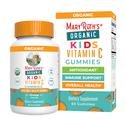 Vitamina C gomitas para niños orgánicos (60gomitas) / Kids Vitamin C Gummies, Orange, Org, (60ct)
