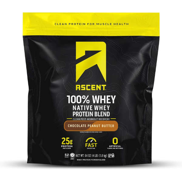 Proteina Sabor Chocolate y Crema de Cacahuate (4 lb / 1.8 kg), Ascent