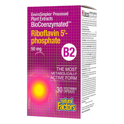 BioCoenzymated® Piridoxal 5'-fosfato 50 mg 30 vcap, Natural Factors