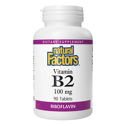 B2 Riboflavina 100 mg 90 tab, Natural Factors