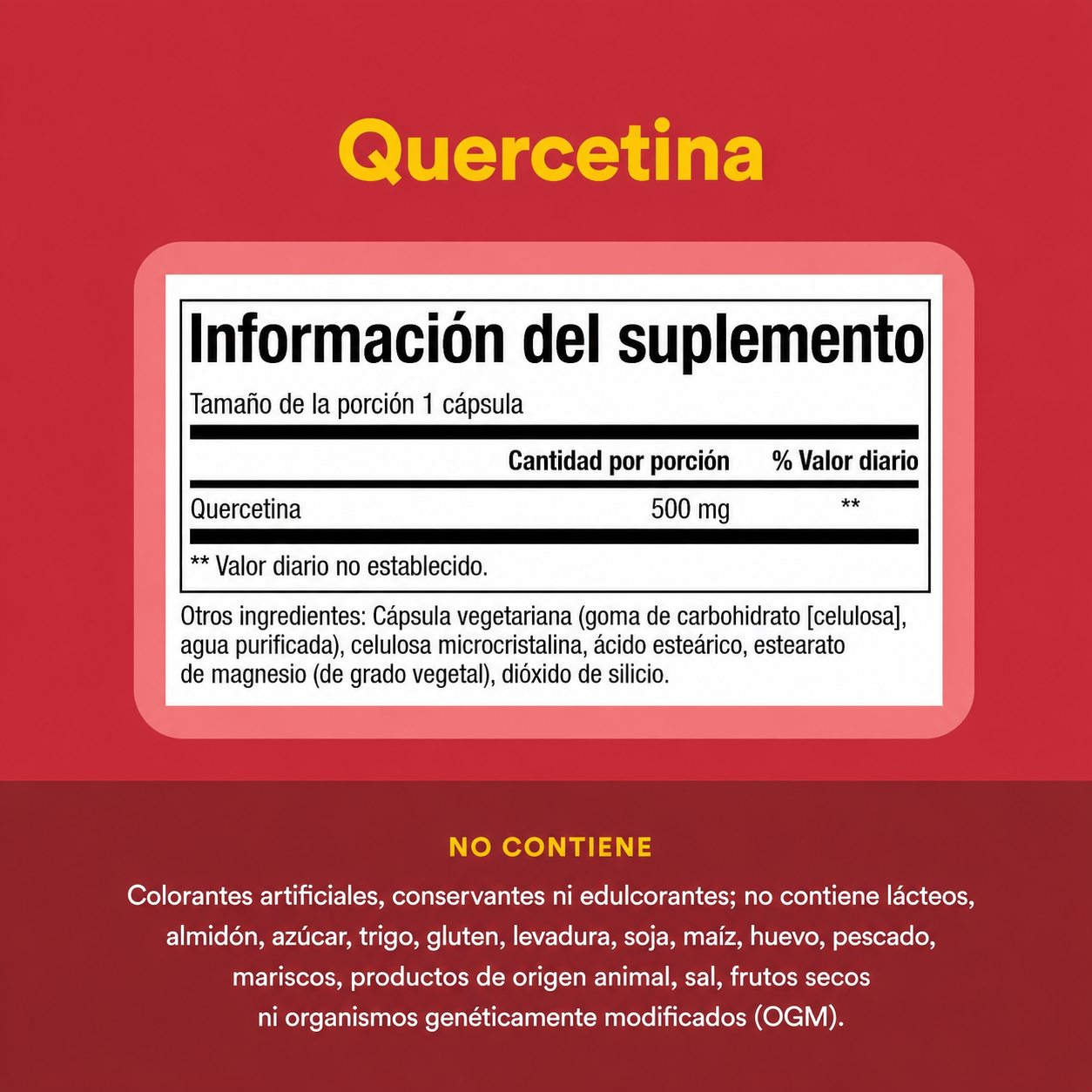 Quercetina 500 mg 60 vcap, Natural Factors