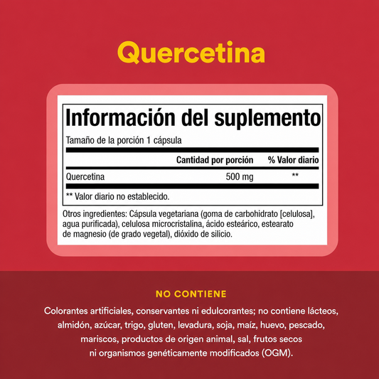 Quercetina 500 mg 60 vcap, Natural Factors