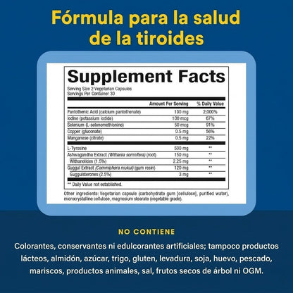 Formula Salud contra Tiroides 60 vcap, Natural Factors
