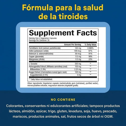 Formula Salud contra Tiroides 60 vcap, Natural Factors