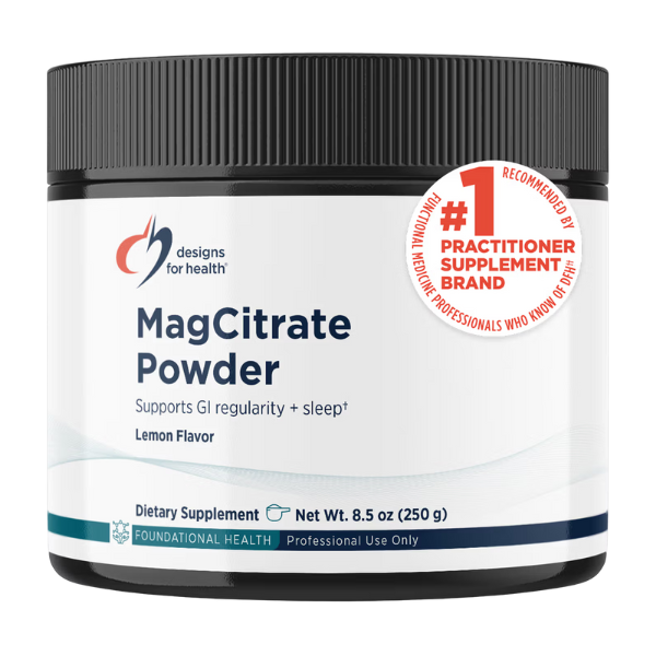 Citrato de Magnesio en Polvo 300 mg (8.5 oz /240 gr), Designs for Health