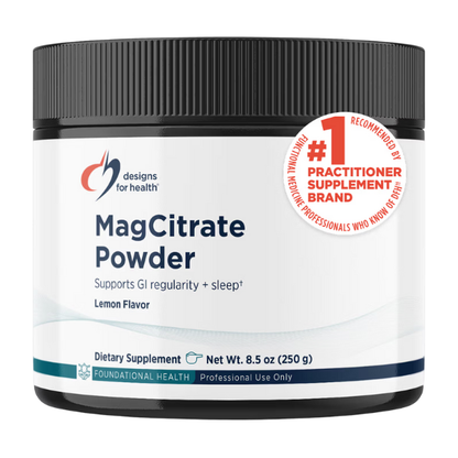 Citrato de Magnesio en Polvo 300 mg (8.5 oz /240 gr), Designs for Health