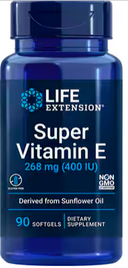 Súper vitamina E 268 mg (400 UI), 90 cápsulas blandas ,Life Extension