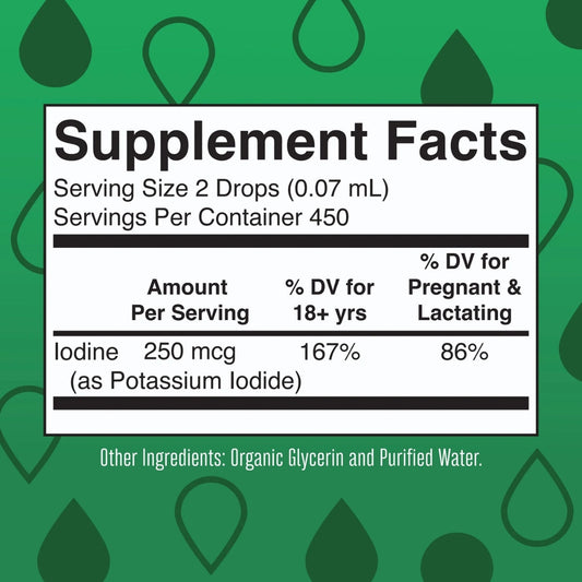 Gotas líquidas de yodo naciente (30ml) / Iodine Drops, Unflavored, Org, 1 oz