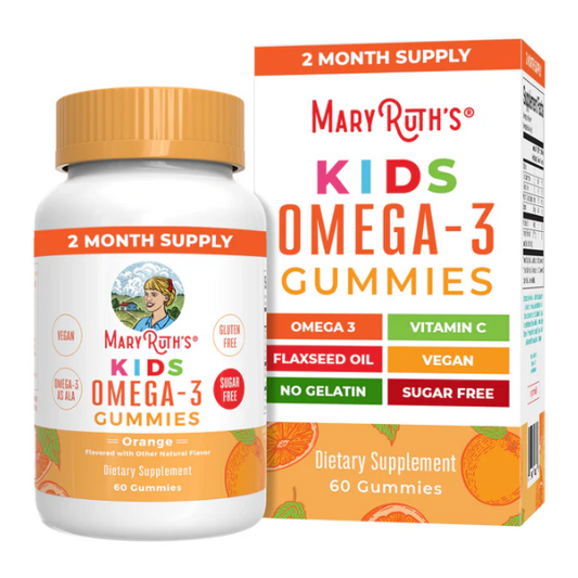 Gomitas veganas Omega-3 para niños (60gomitas) / Kids Omega 3 Gummies, Orange, 60 ct