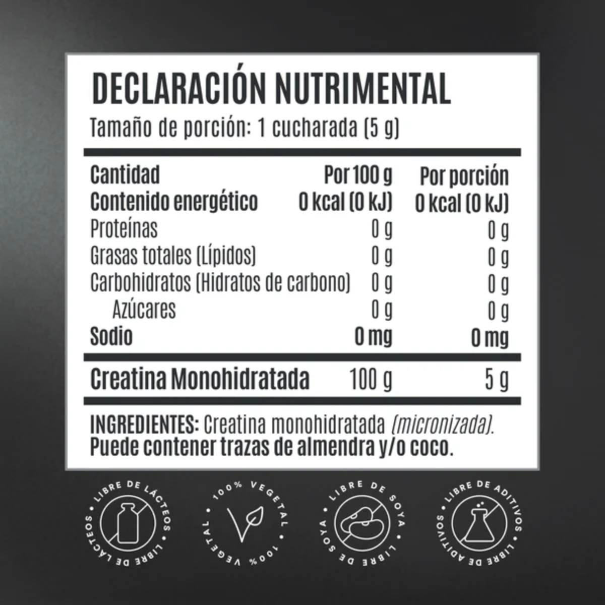 Creatina Monohidratada 450 g (90 porciones), Birdman