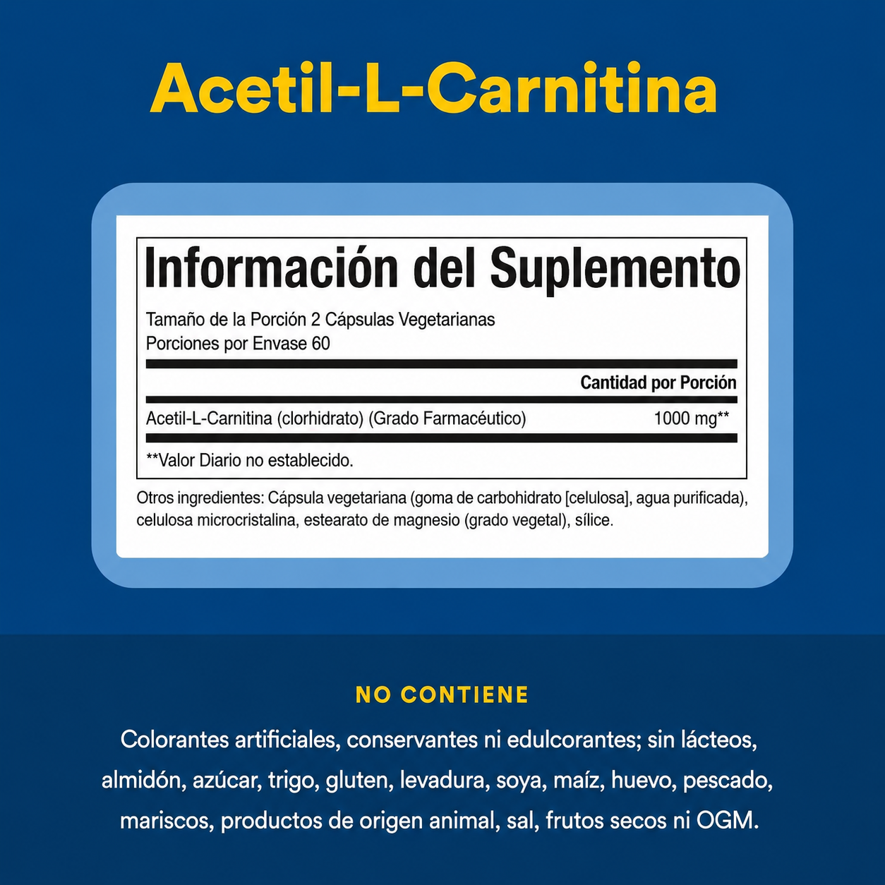 L-Carnitina 500 mg 60 vcap, Natural Factors