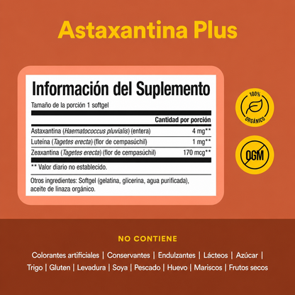 Astaxanthin Plus 4 mg 60 sg, Natural Factors