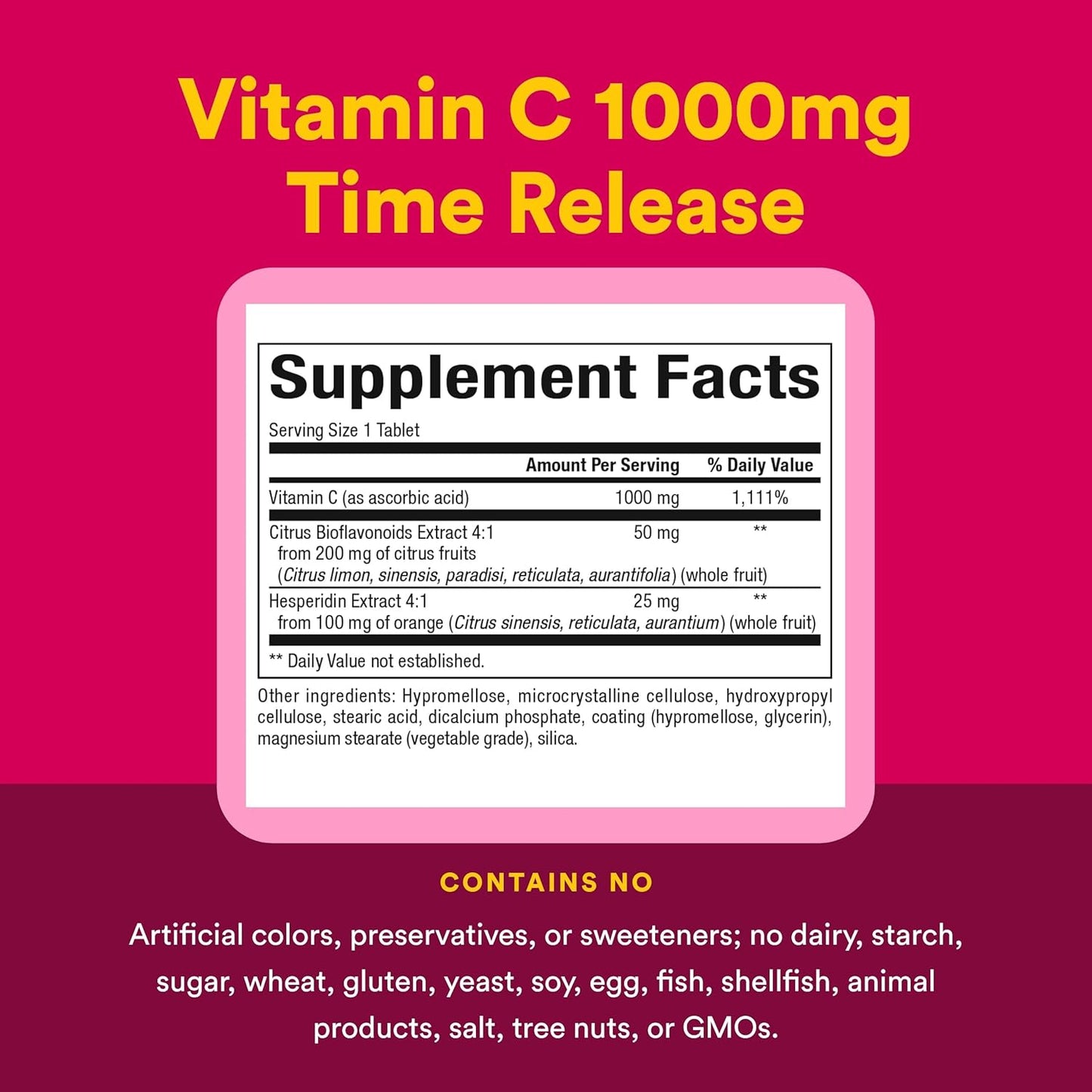 Vitamina C 1,000 mg Lanzamiento Cronometrado 90 tab, Natural Factors
