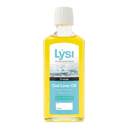 Aceite de Hígado de Bacalao sabor Limón Menta (240 ml), Lysi