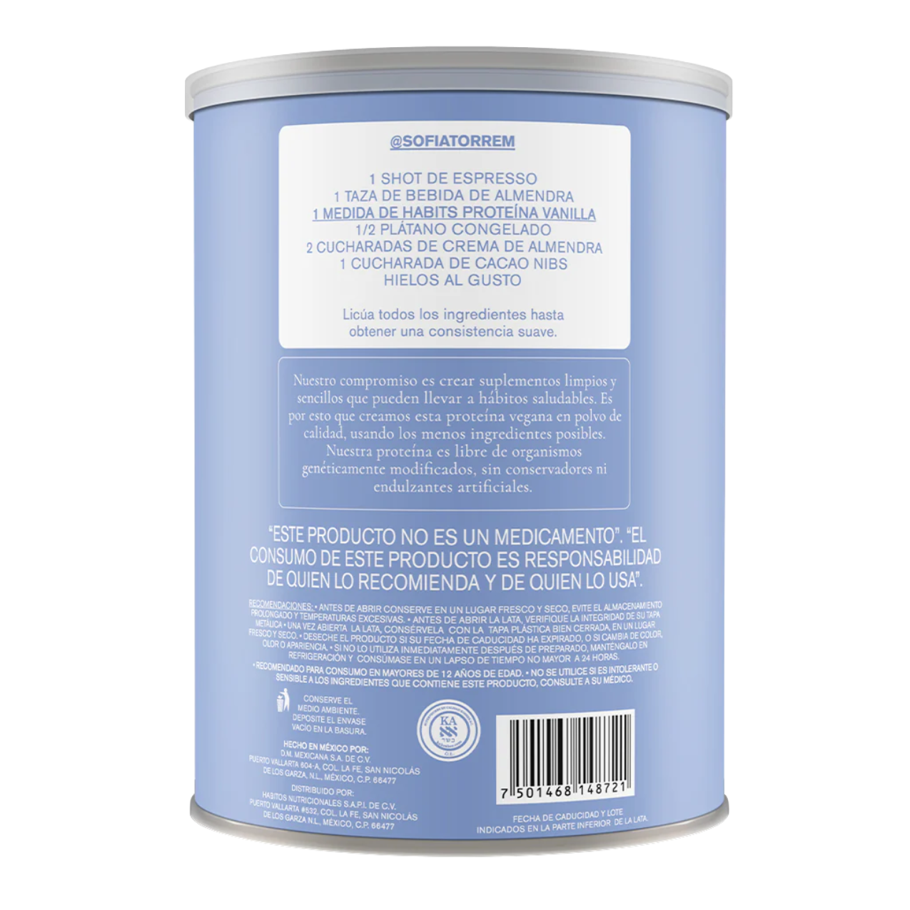 Proteina Probiotica sabor Vainilla - 488g, Habits