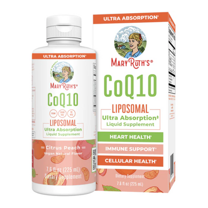 CoQ10 Liposomal, Melocotón Cítrico, (7.5 fl oz/225ml), Mary Ruth´s