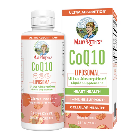 CoQ10 Liposomal, Melocotón Cítrico, (7.5 fl oz/225ml), Mary Ruth´s