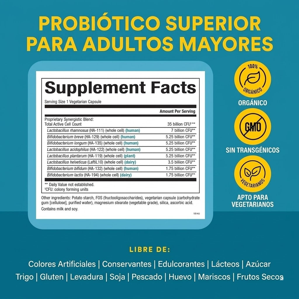 Ultimate Probiótico para la Tercera Edad 35 Billones 30 vcap, Natural Factors
