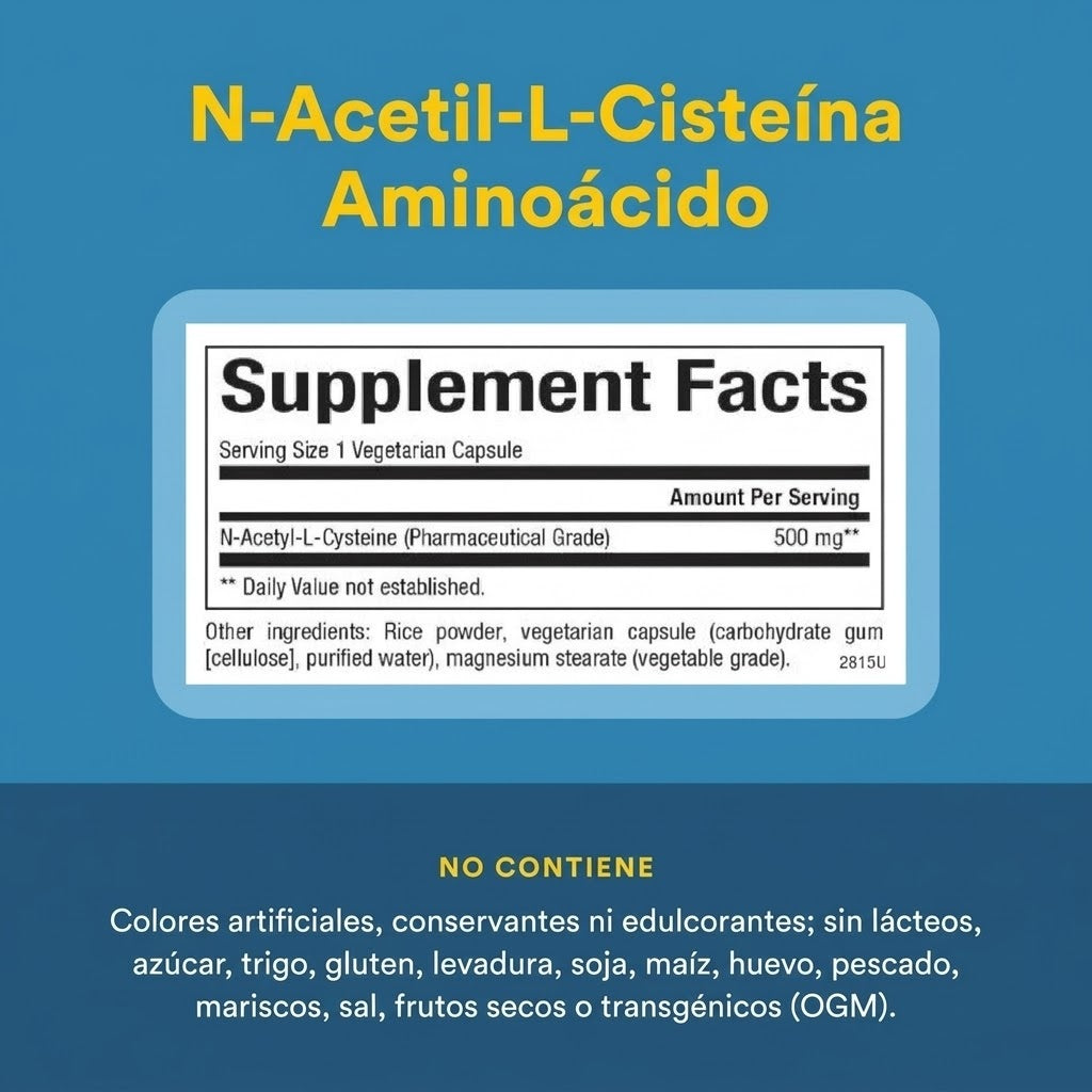 N-Acetil-L-Cisteína 600 mg 60 vcap, Natural Factors