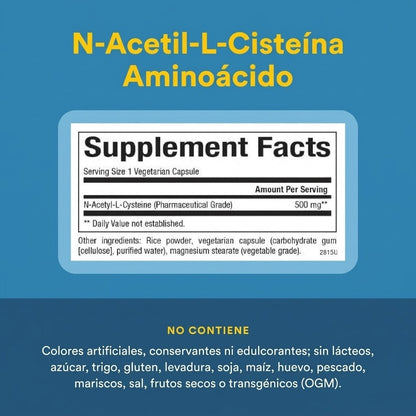 N-Acetil-L-Cisteína 600 mg 60 vcap, Natural Factors