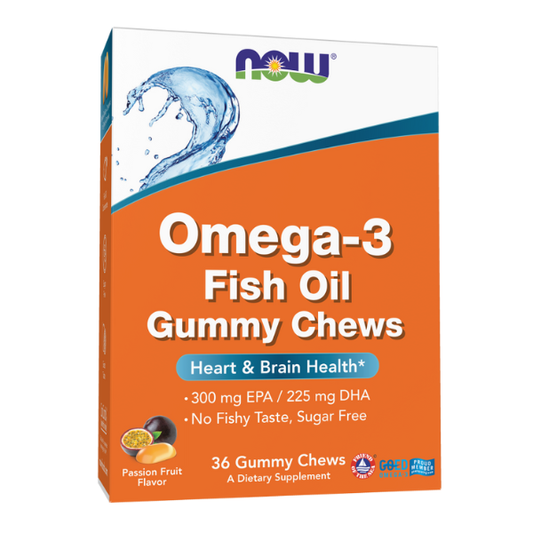 Gomitas masticables con aceite de pescado omega-3 (36 gomitas masticables)